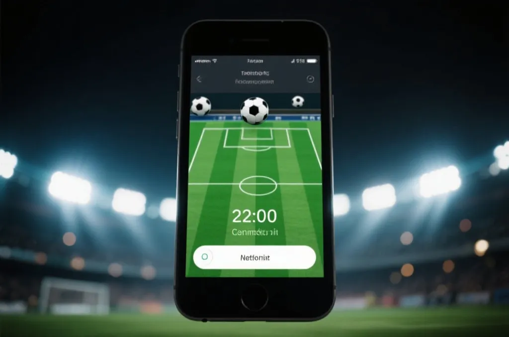 手机屏幕显示世界杯赛程提醒的特写